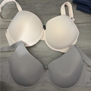 Cream and Grey Bras
